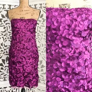 Addriana Papell mini cocktail purple dress 2